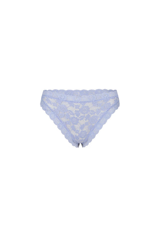 Light blue lace panties with a scalloped edge, shown against a plain white background.