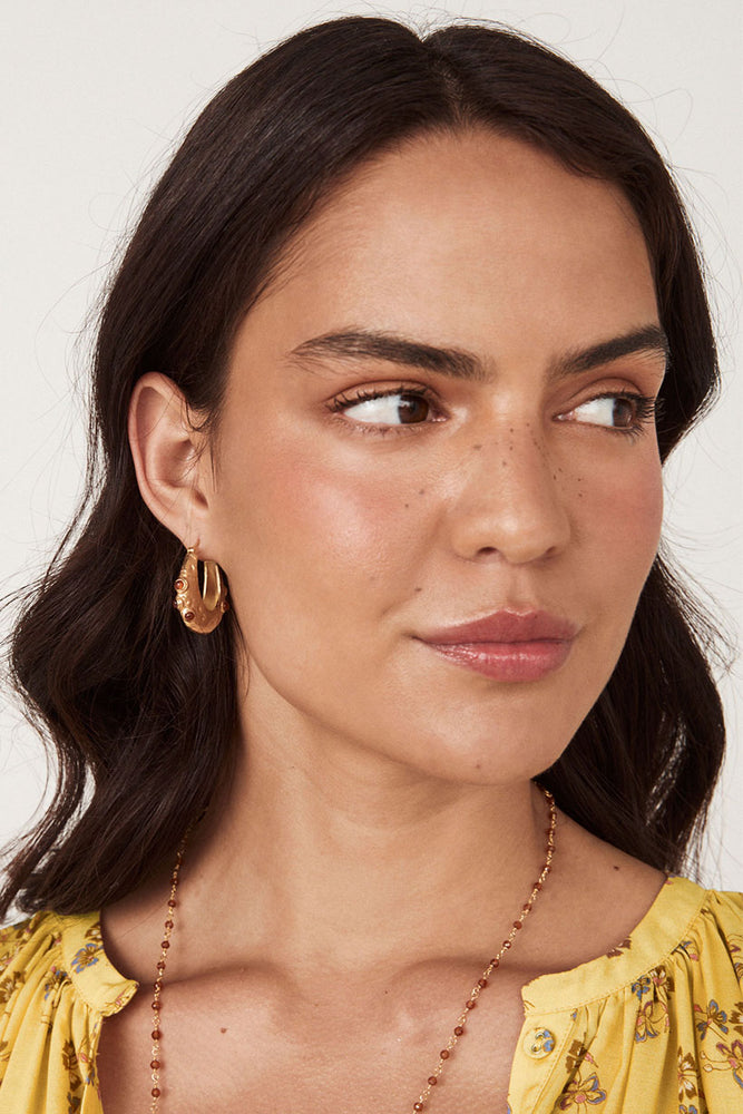 Desert Flower Stone Earrings